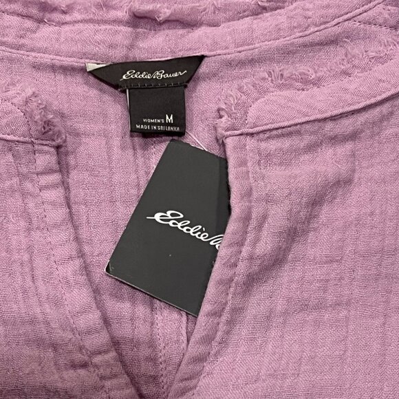 Eddie Bauer Bubble Gauze Tank, NWT, Orchid, M - Picture 3 of 7